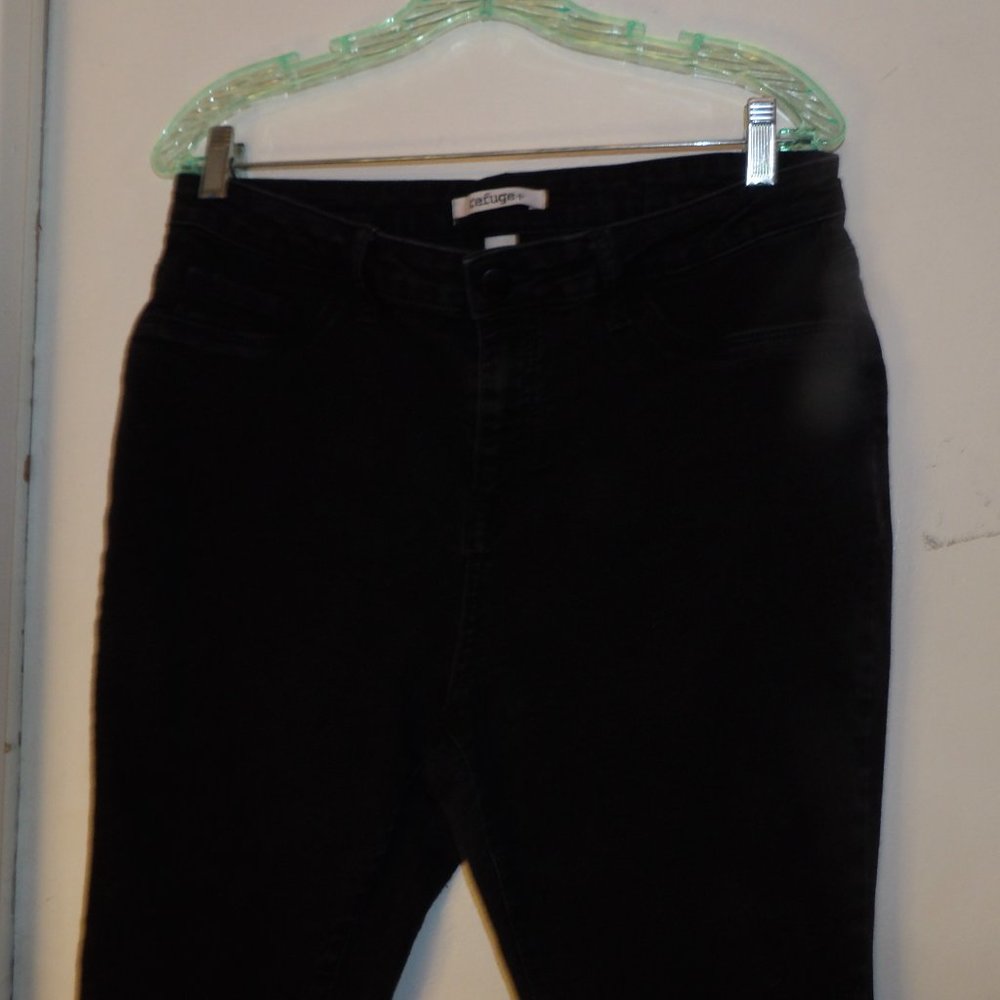 Refuge Black Wash High Rise Skinny Jegging Sz 18